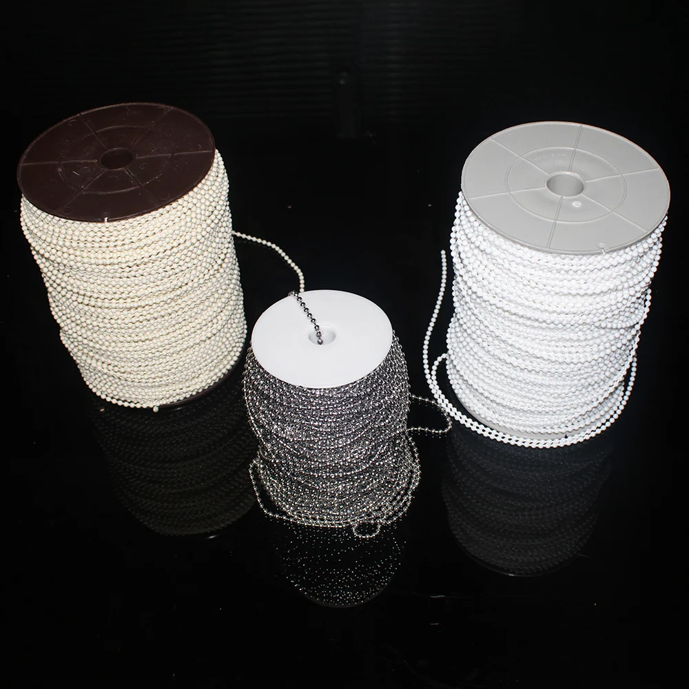 Шнур из нержавеющей стали, цепочка для штор, Аксессуары для штор, шаровая цепочка 4,5*6, разноцветные пластиковые шторы, шаровая цепь