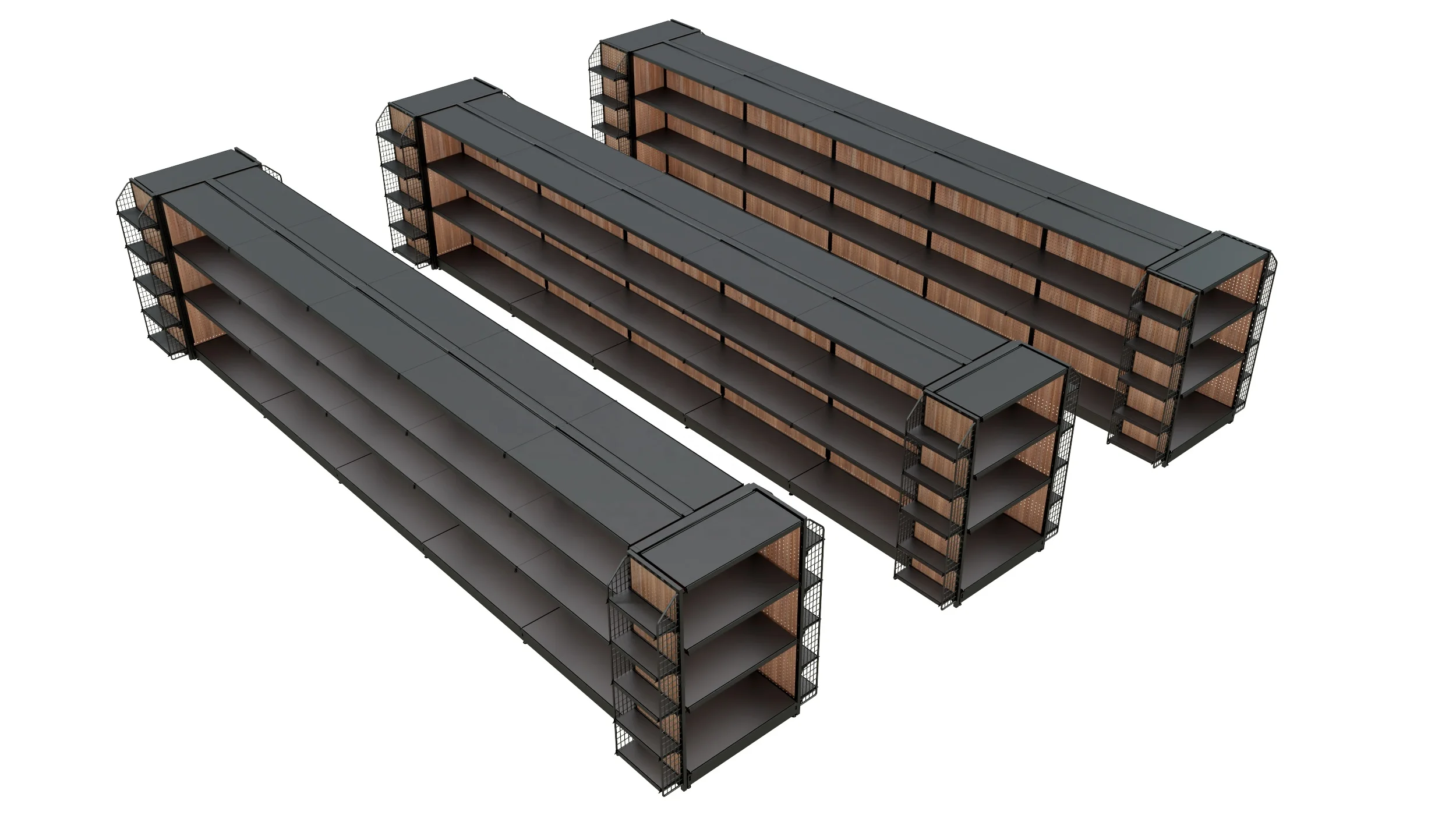 new design glass panel heavy duty  multilayer supermarket mall convenience store shelf