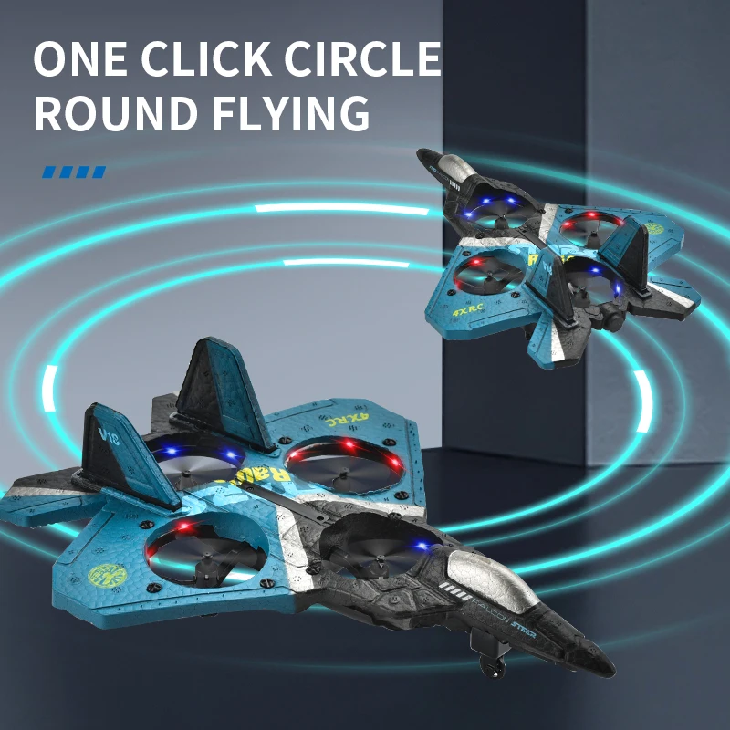 2.4G 360 Degree Stunt Rotation Remote Control Airplane Toy 4CH Gravity Sensing RC Aircraft with Battery Pack Included