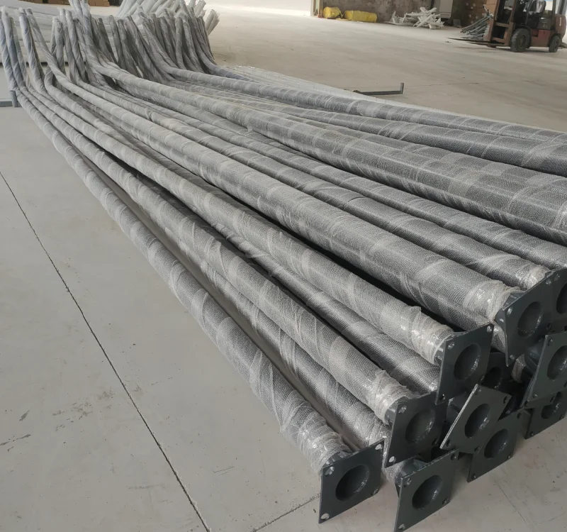 XLZM Rich Antique street light pole design 6 m spinning aluminum tapered lamp post