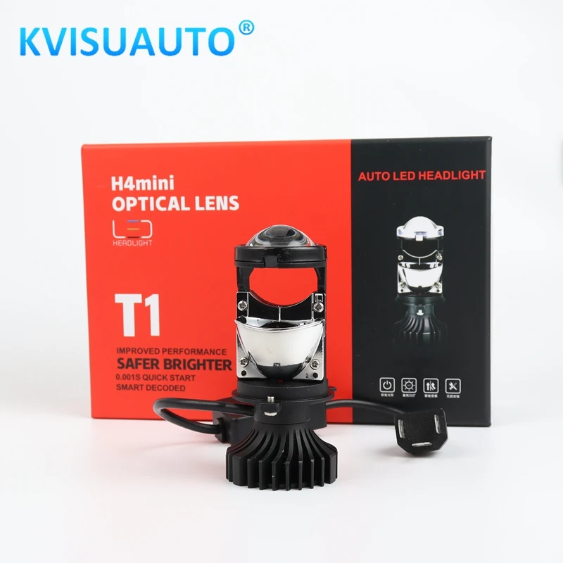 CQL kvisuauto 12V 24V Y6 T1 H4 светодиодные фары автомобиля Мини объектив проектора 6000 К DC9-32V Высокий Низкий Луч авто