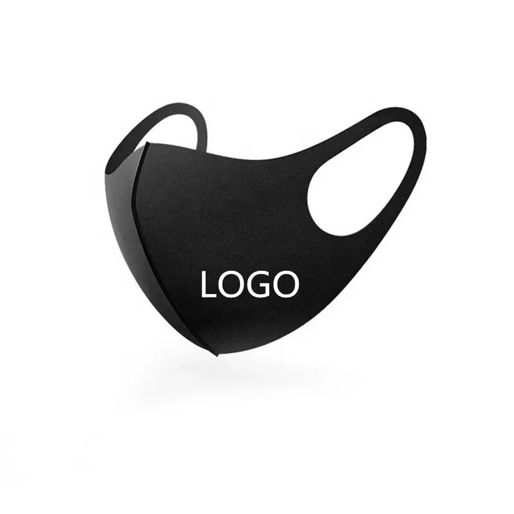 
2020 new hot sale designer reusable fashionable ice silk facemask custom logo cheap black party luxury maskes for kids and adult 