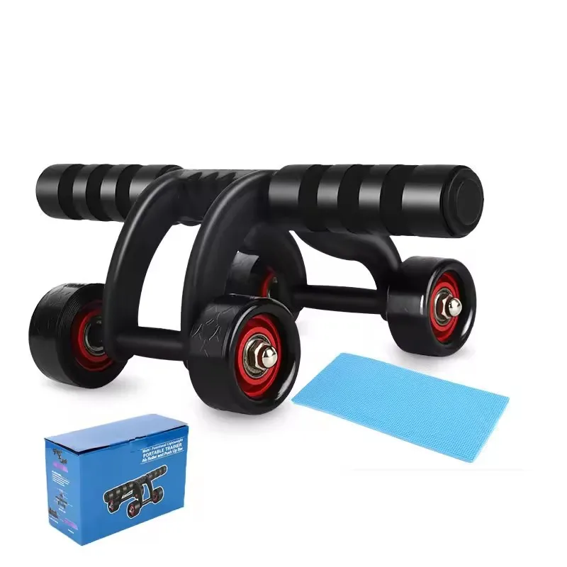 CHENGMO SPORTS Factory price 4 wheel abs roller wheel abdominal muscle exerciser home gym fitness rebound AB wheel roller