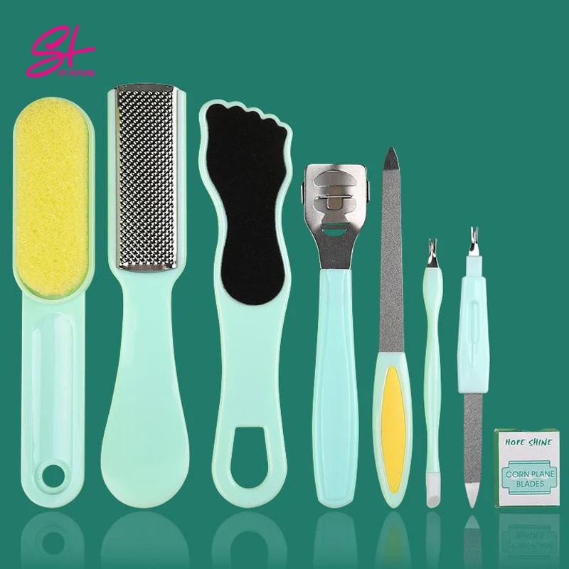 ST FUTURE Foot Files Set Foot Rasp Double-Sided Heel File Pedicure Callus Remover Stainless Steel Foot Grater for Dead Skin