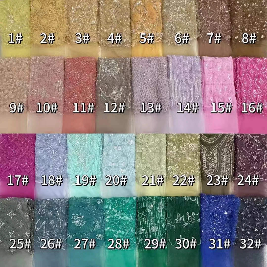 Garment Accessories Machine-woven Lace Polyester Eco-Friendly Sequins Bridal Wedding Party worldwide fabric lace