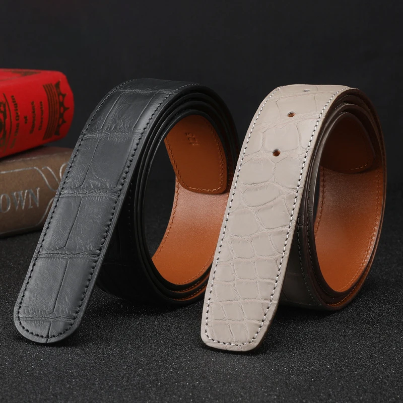 OEM ODM Riem Cinto Kemer 2022 Custom High Quality Luxury Brand Exotic Belts Genuine Crocodile Leather Belt For Mens