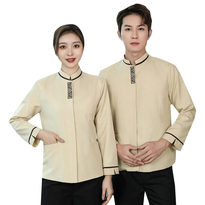 Custom Logo Various Colors Available Cleaner Uniform Corporation Hotel housekeeping