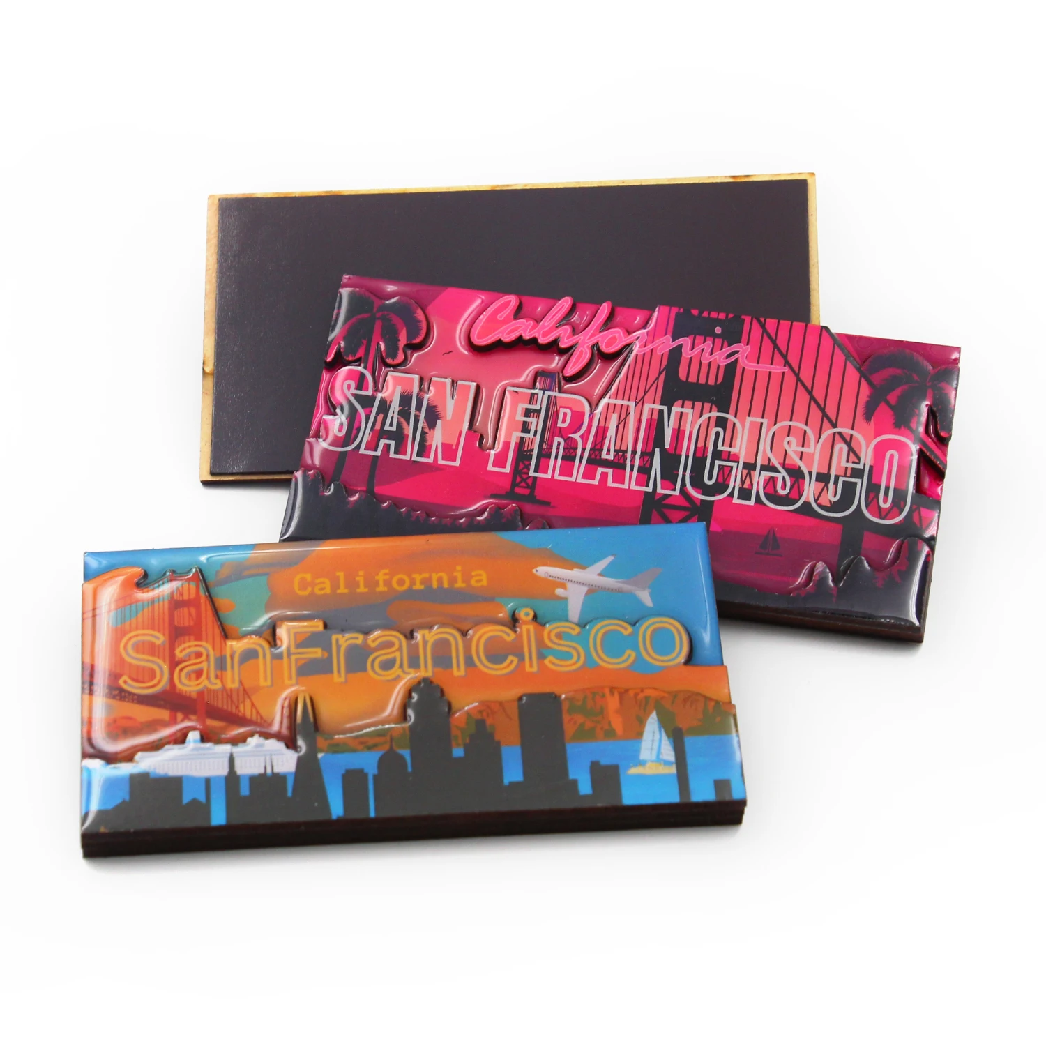 Frankfurt Germany City Magnet Manufacturer Natural Customized Souvenirs Wood Mdf Fridge Magnet