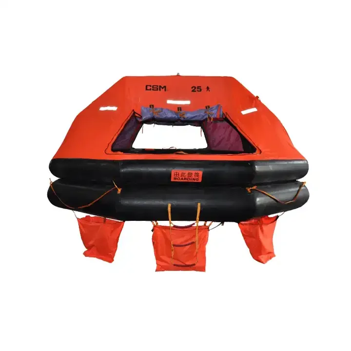 SOLAS certified inflatable durable water escape equipment Floating life rafts