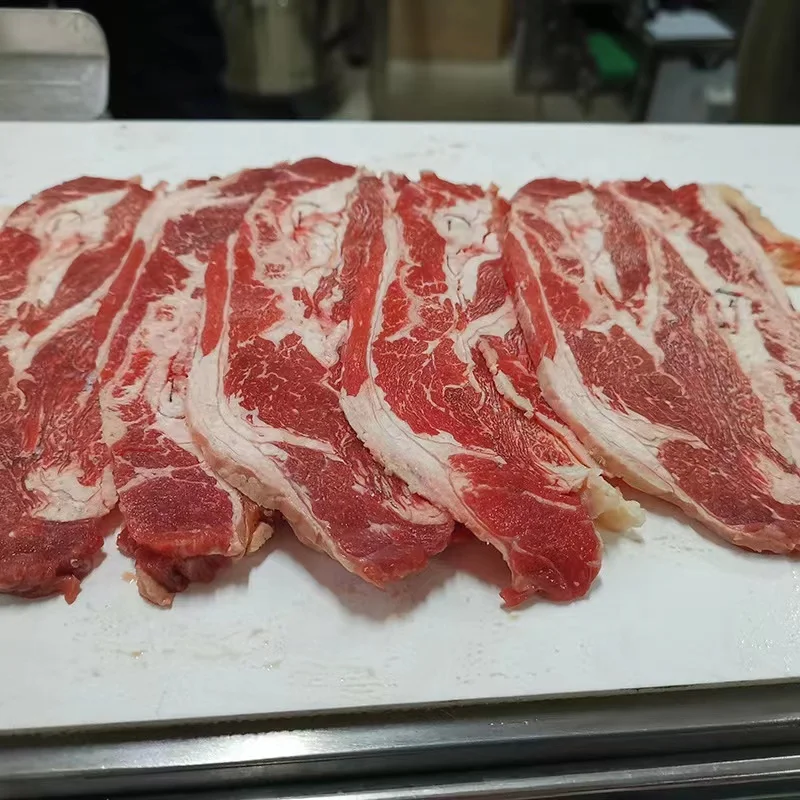 Automatic stainless steel frozen beef pork meat steak cutting slicing machine  bacon slicer