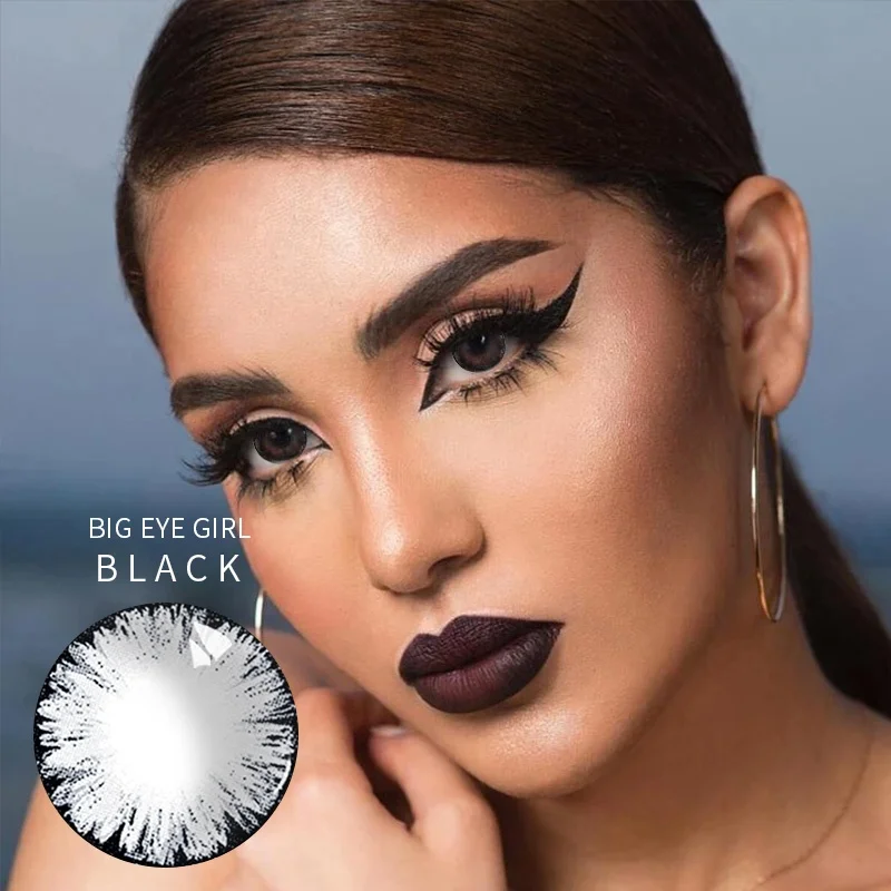
Beauty Coner 2pcs/pair Big Eye Girl Series Soft Beautiful Pupil Yearly Cycle Cosmetic Colored Contact Lenses for eyes 