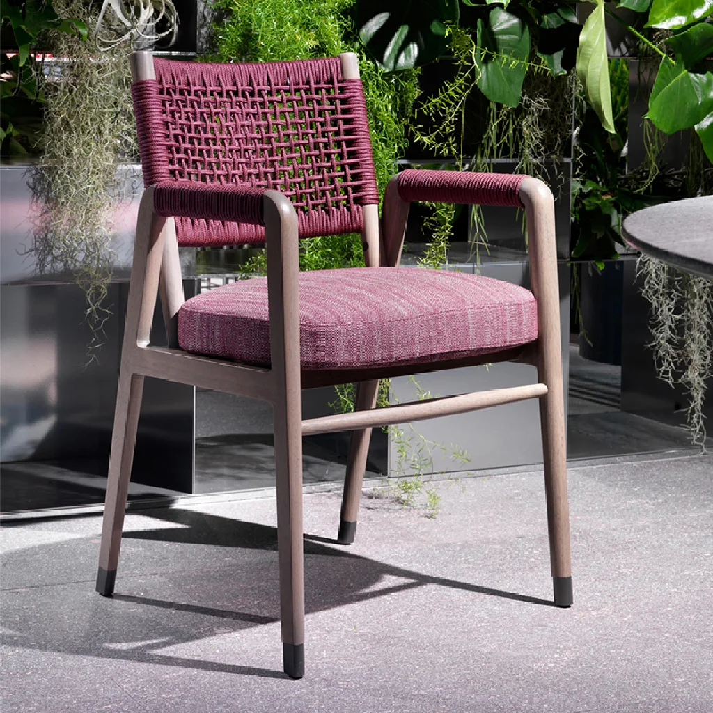 High-End Teak Table And Chair For Courtyard Waterproof Anti-Oxidation Villa Terrace Leisure Furniture Sets