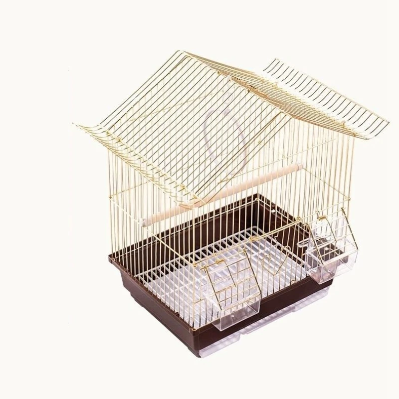 Wholesale Luxury Bird Cages Parrot Mynas Pearl Bird Breeding Cage Use Gold Iron Wire
