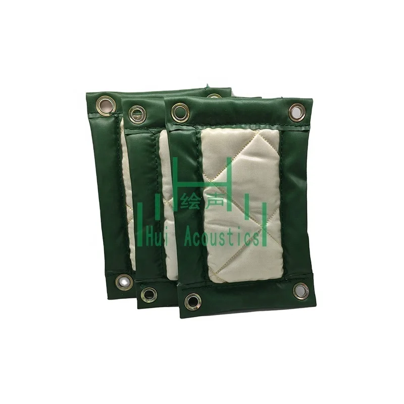 Sound Barrier Walls and Fencing Hanging on Portable Expandable Barrier Padded Blanket Noise Barrier