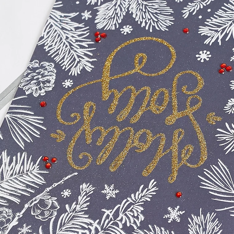 Custom Printing Handmade Winter Holiday Cards, Shiny Glitter Cards Christmas Greeting Cards