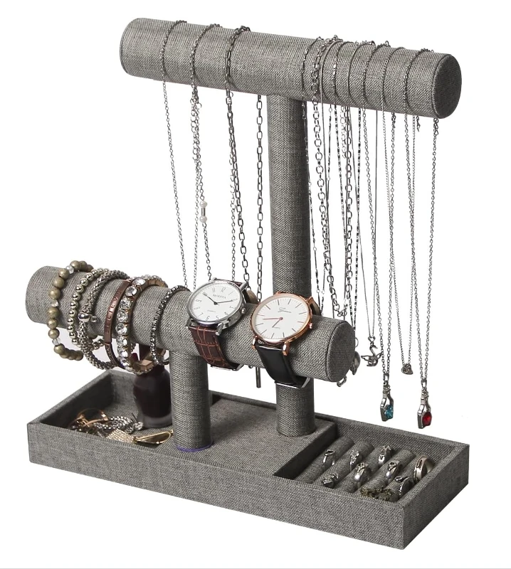 Stand jewelry metal jewelry display bracelet custom necklace & watch display for jewelry counter