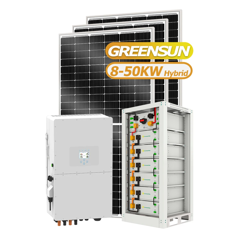 20KW 30KW 50KW Deye 3 phase Hybrid Inverter 700W Mono N type Solar Panel LiFePO4 Battery Complete Hybrid Solar System Kits