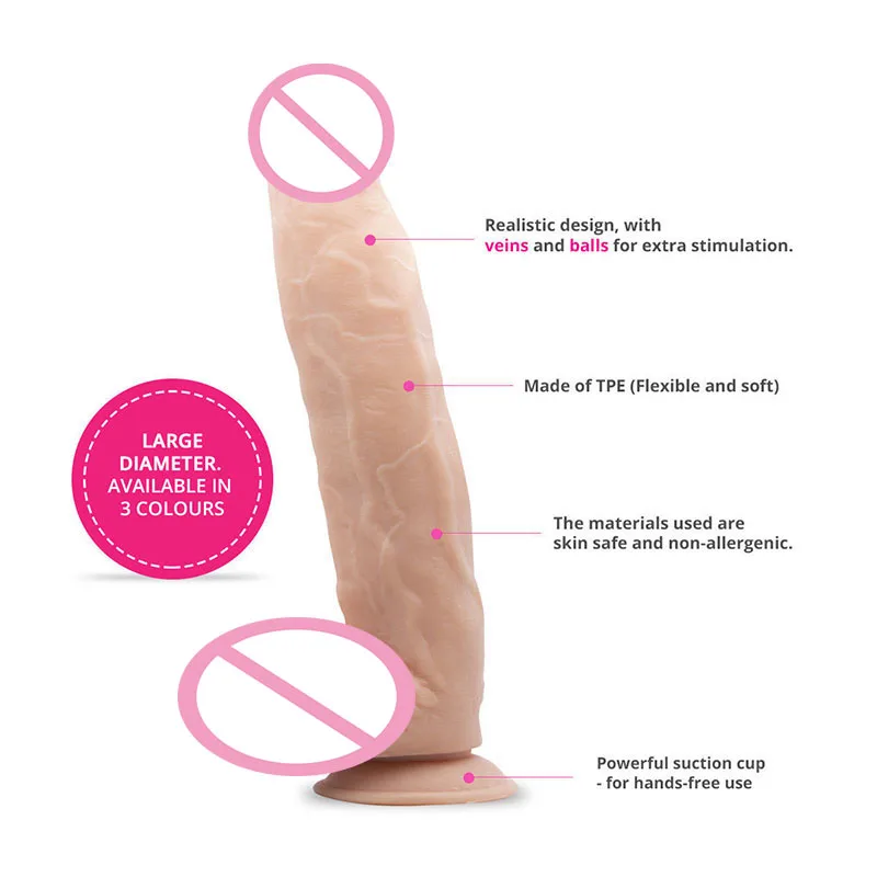 factory price new mould dildo with suction cup, colorful artificial penis real skin feeling dildo, super giant dildo