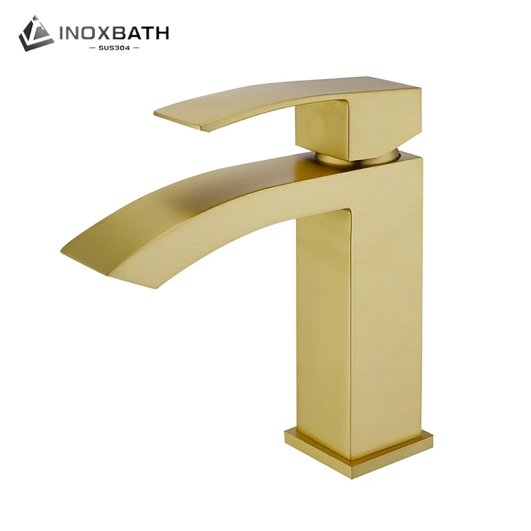 Modern Gold Stainless Steel 304  Wash Basin Mixer Good Price  Water Sink Faucet Tap Bathroom Faucets