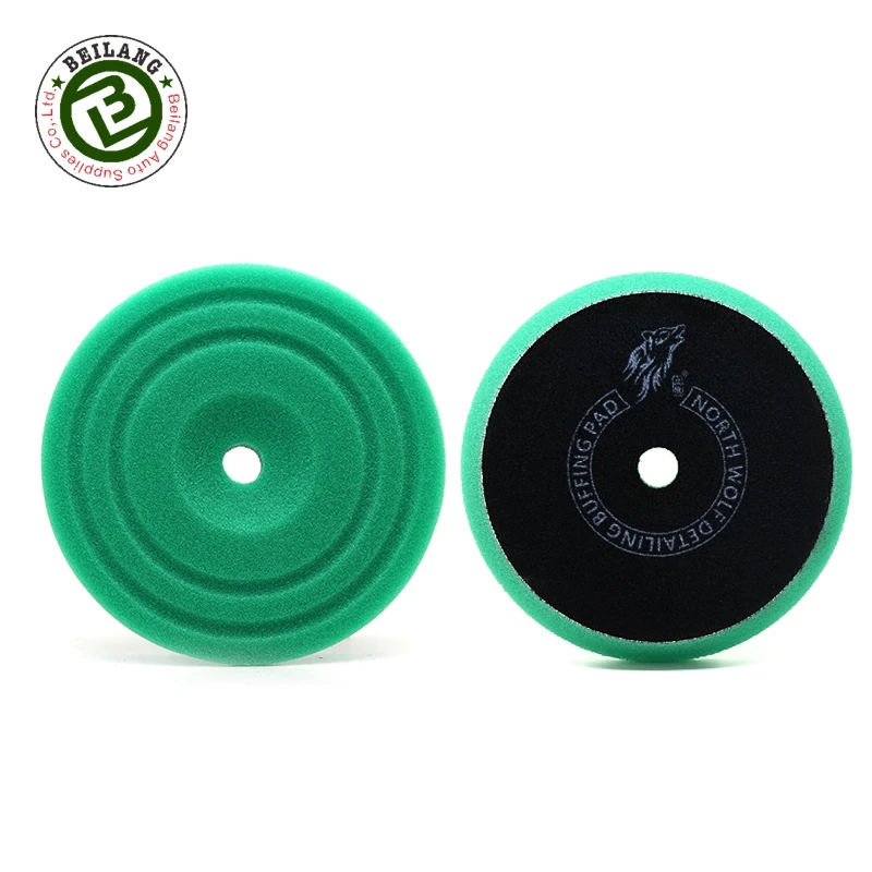 New Arrivals Green Color 5 inch Car Care Glass Foam Polishing Pad  Rotary Polisher Buffing Pad Heavy Cutting Pad