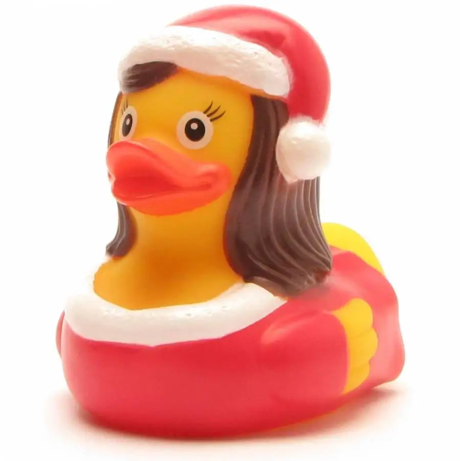 Customized Christmas Ducks  kids Bath Toys Squeaky Ducky Baby Toys Cute Rubber Duck Children Water Playing Toy Xmas Decor