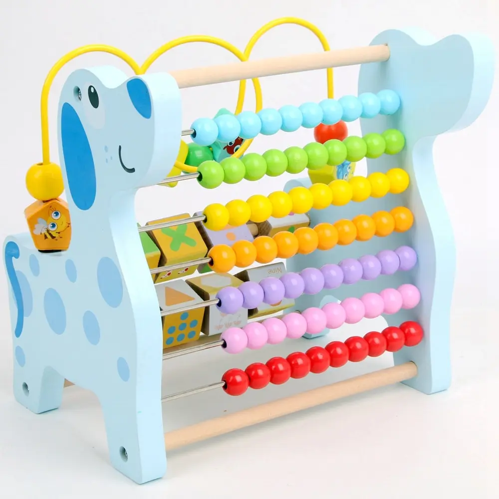 Wooden Montessori Math Toys Multifunction Abacus Toys Around Beads Early Learn Teaching Aids Educational Toys For Children Gift