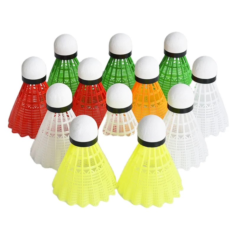New arrive colorful 600 machine 350 net badminton nylon shuttlecock ball barrel