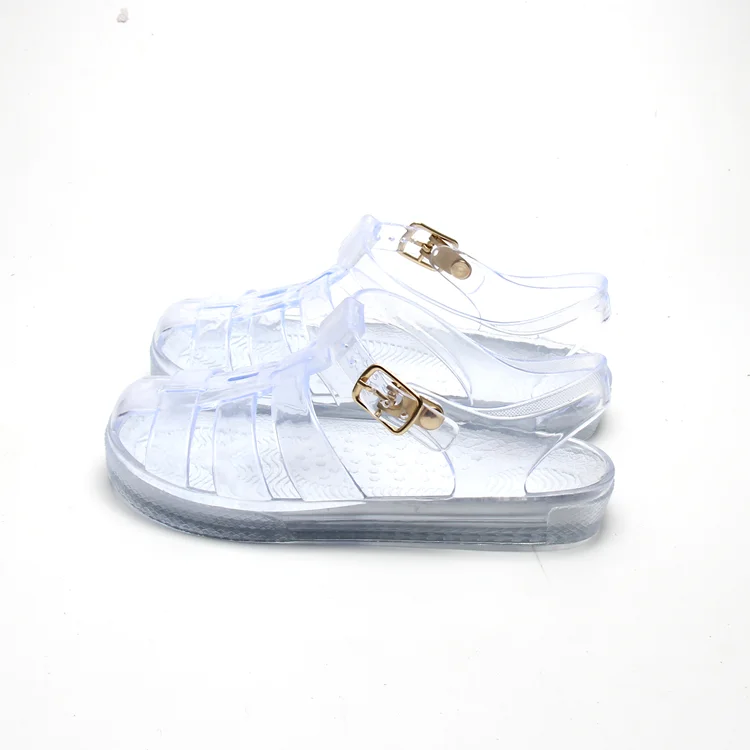 Hot PVC Jelly Sandals Kids Summer Shoes High Quality Super Soft Casual Waterproof Trend Light T Strap  Children jelly Sandals
