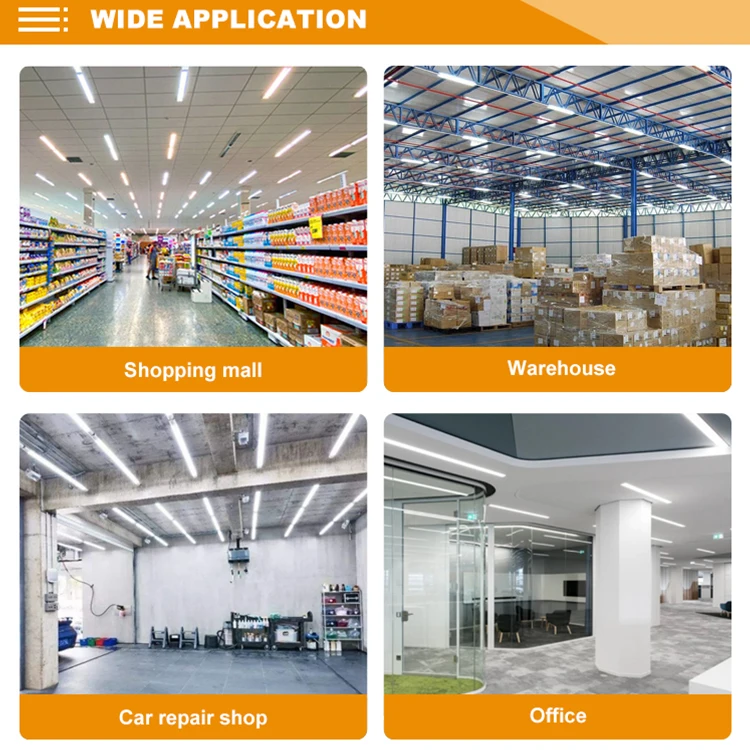 Top Selling Product 18w 36w 54w 60w 96w Purification Fixture Lamp 60cm 120cm Linear LED Batten Light