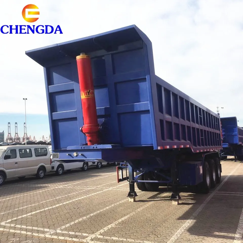 40Ft 60Ft 3/4/5 Axle 40 Ton 60 Tons 70T 80T Mechanical Suspension Maximum Load Mining Dumper Dump Tractor Truck Semi Trailer