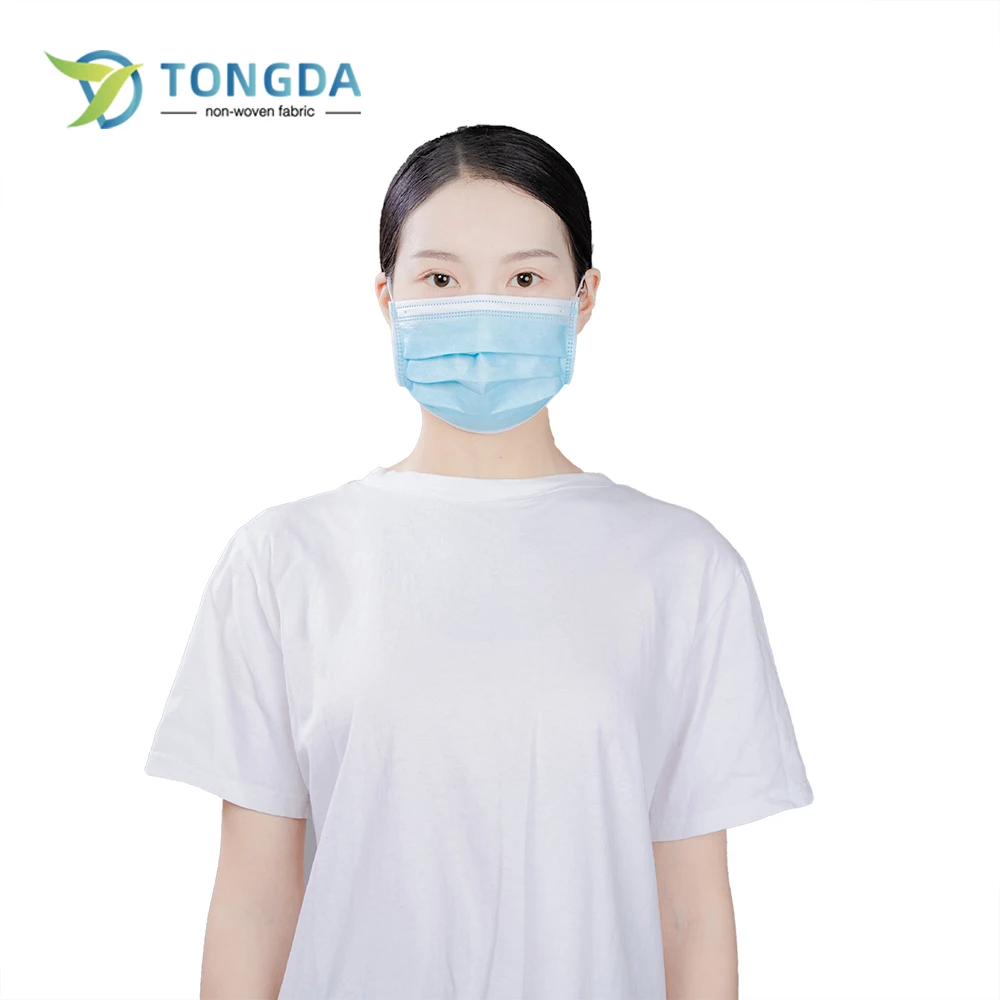 Clinic Manufacturer Disposable Non Woven Tasteless No Irritation 3 Ply Medical Face Mask