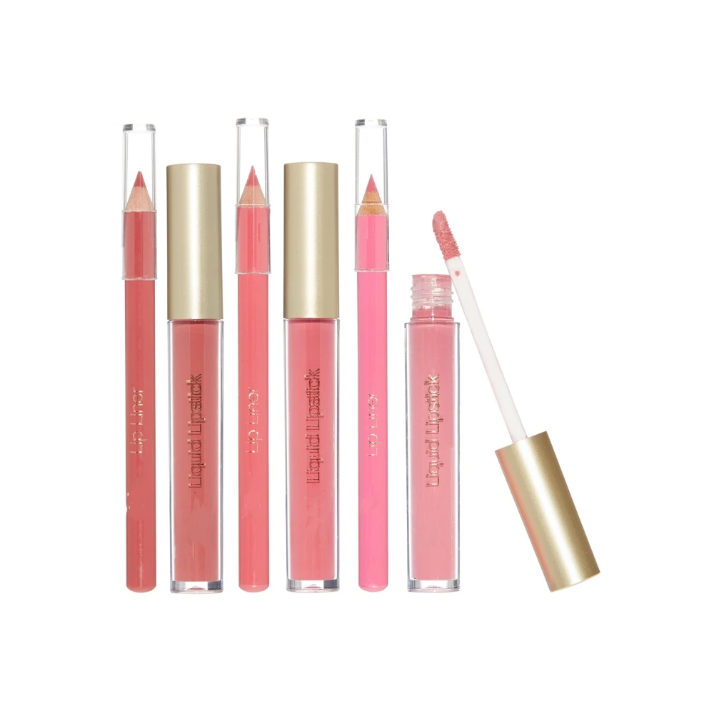 Wholesale Hot Selling 8 Pcs Set Including 4 Liquid Lipstick And 4 Lip Liners In A Various Shades Vegan And Cruelty-Free Formul