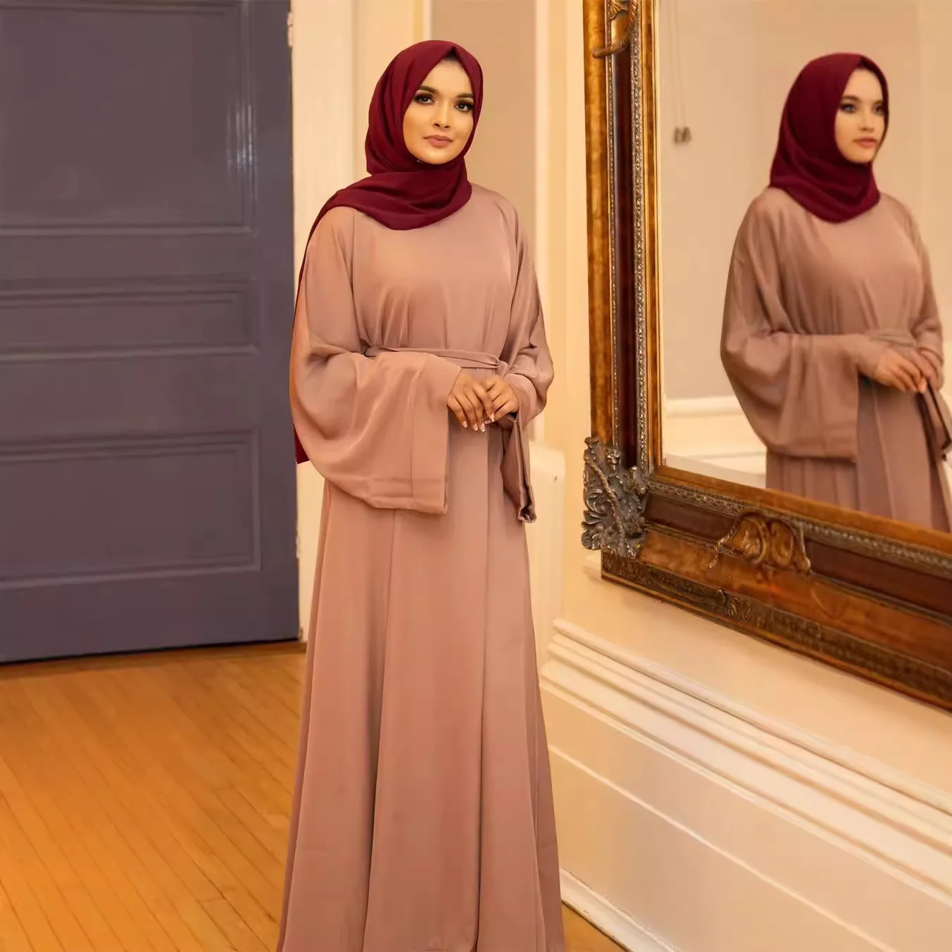 Latest XXL Modest Women Kaftan Clothing Long Islamic Dress for Adults Hijab With 2pcs MOQ Designed by Latest Abaya Designs