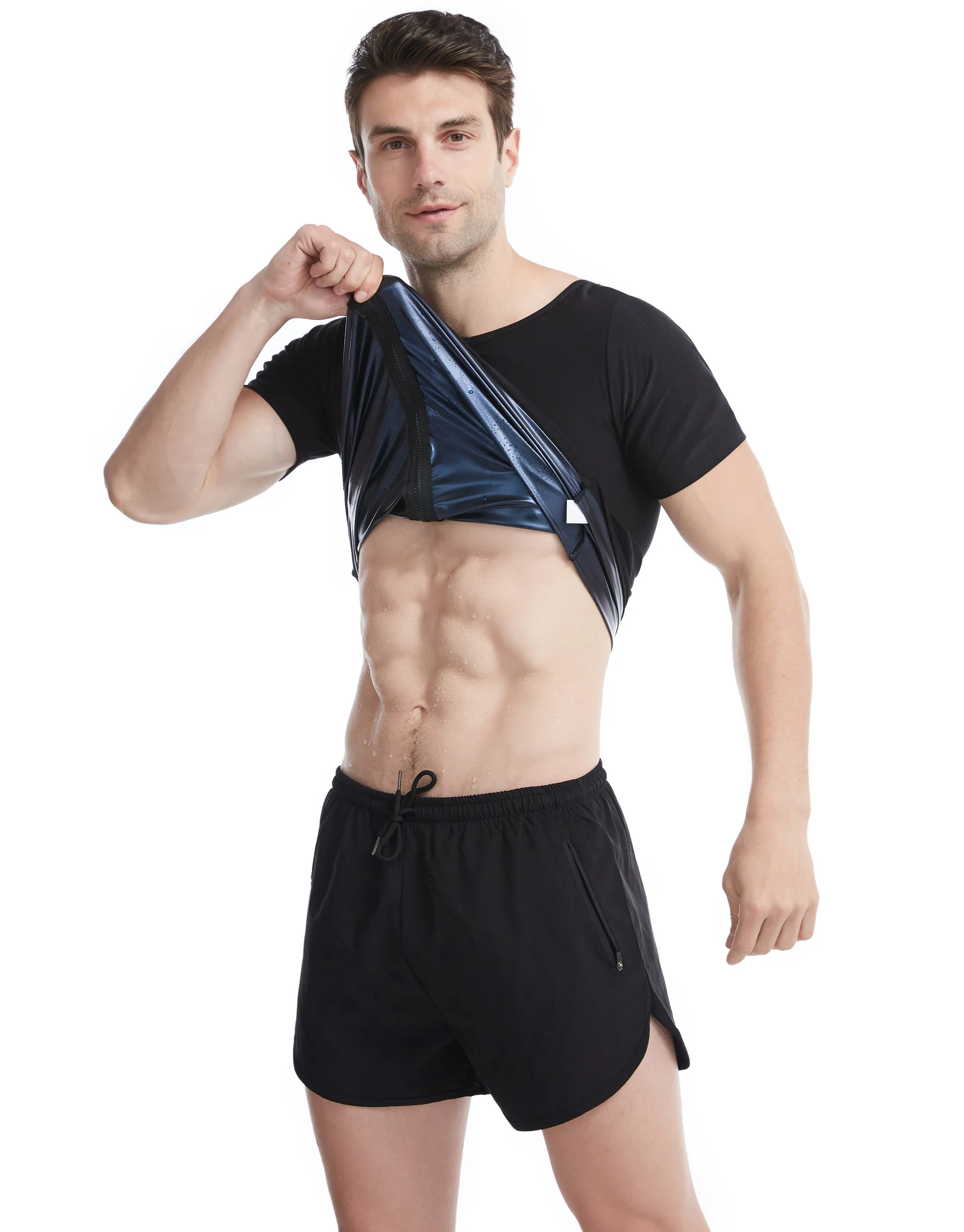 Mens Body Shaper Hot Sweats Sauna Suit Hot Sweat Slimming Shirt weight loss Jacket