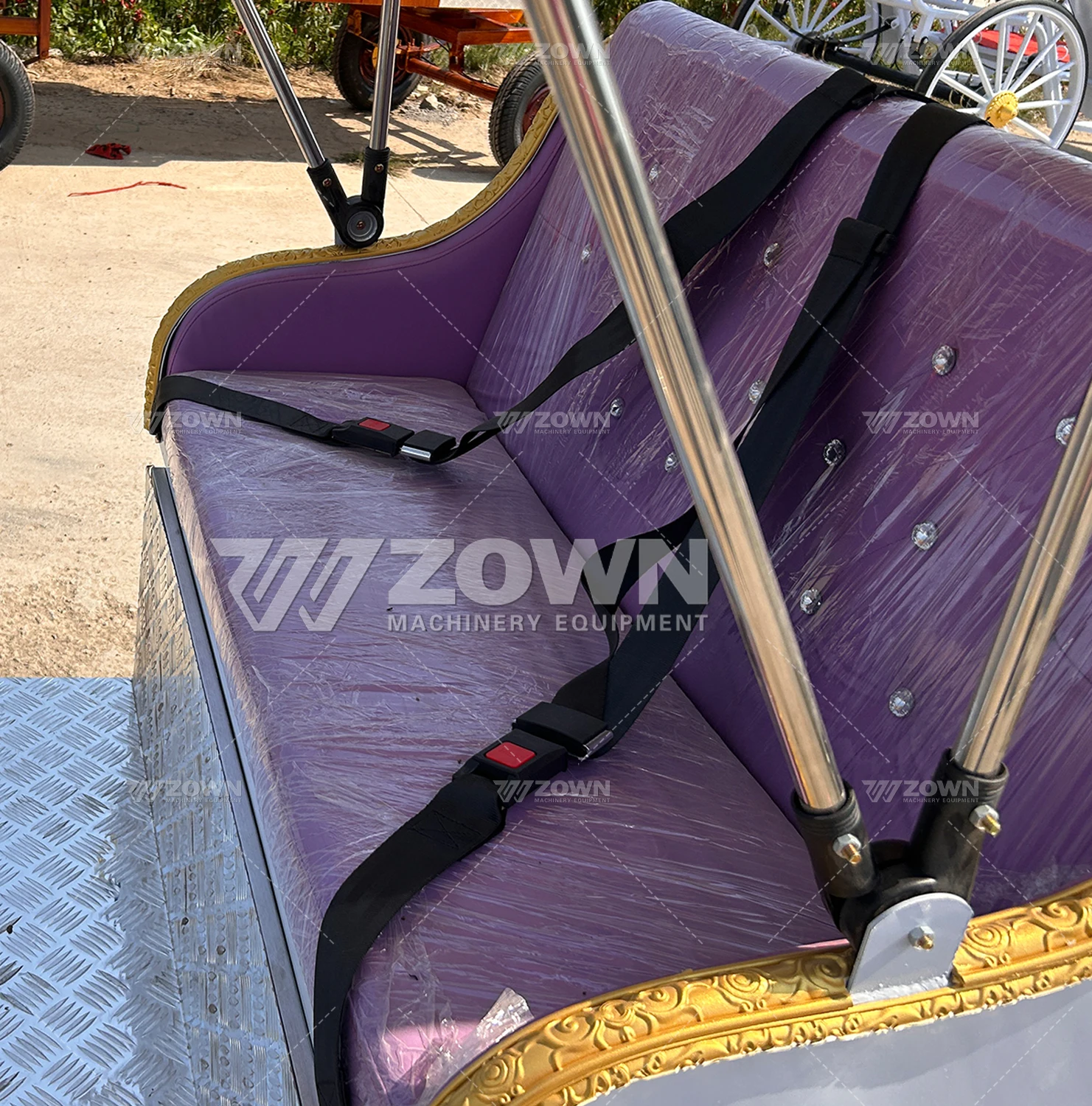 Special Wedding Style Horse Carriage Park Sightseeing Cart for Sale Wheeled Vehicle Used for Special Transportation