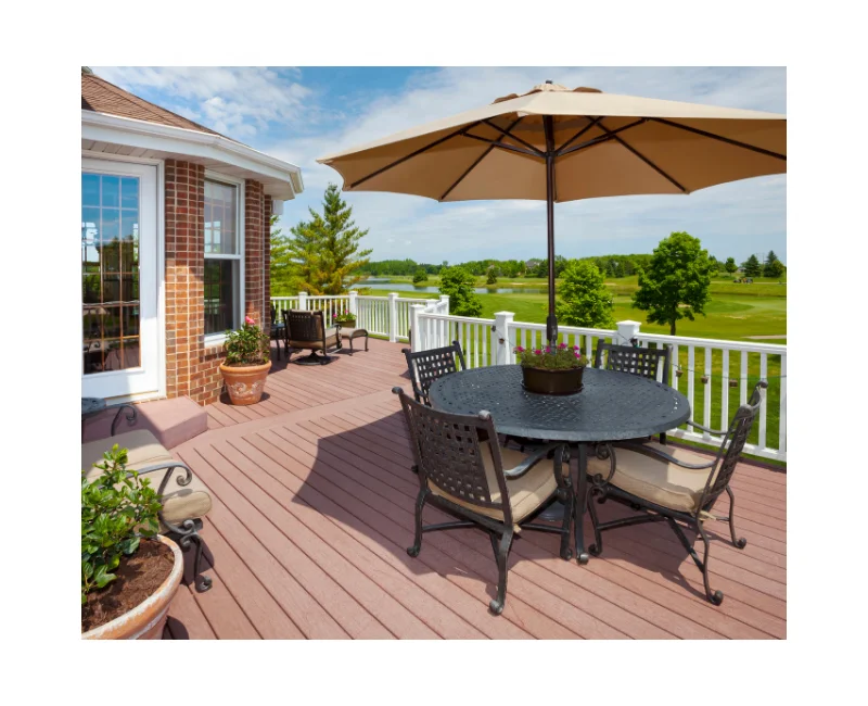 Custom Interlock WPC Outdoor Decking Board 3D Embossed Wood Grain Modern Design Style China Wood Plastic Texture Flooring