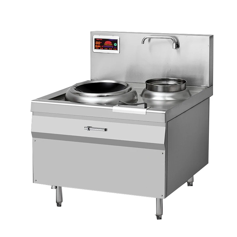 380V 50Hz 15kW 20kW Magnetic Control Double Head High Power Induction Cooker