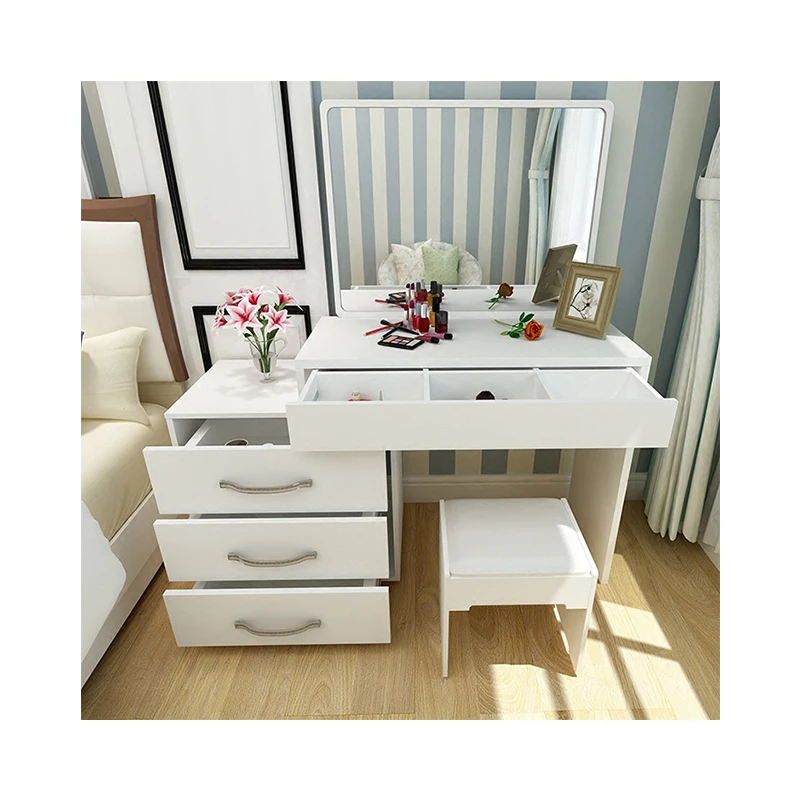 
Dressing table for bedrooms dresser with mirror and stool modern simple design 