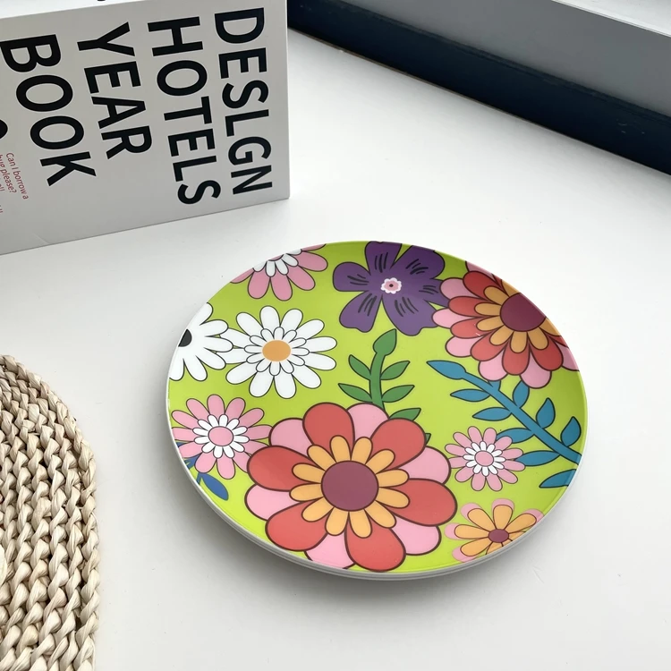 Factory Wholesale Melamine Plates Rpet Plastic Dinner Plate Round Dinner Food Plate