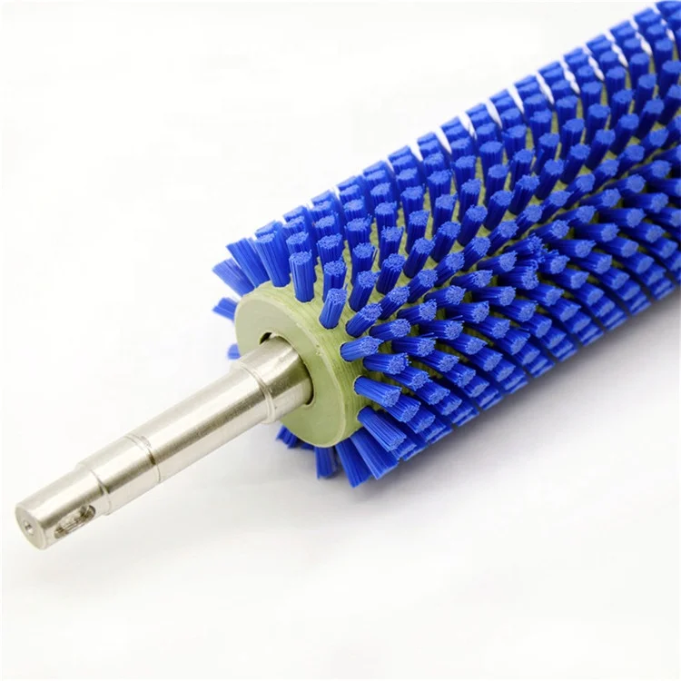 Rotating industrial soft nylon rotary polishing brush roller
