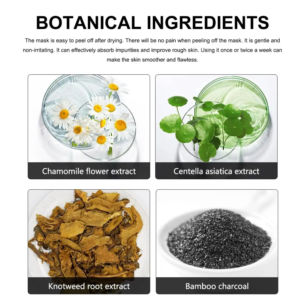 OEM ODM Bamboo charcoal Black Head Remover With Chamomile Extract Deep Tighten And Cleansing Pore Facial Mask Reduce Black Head