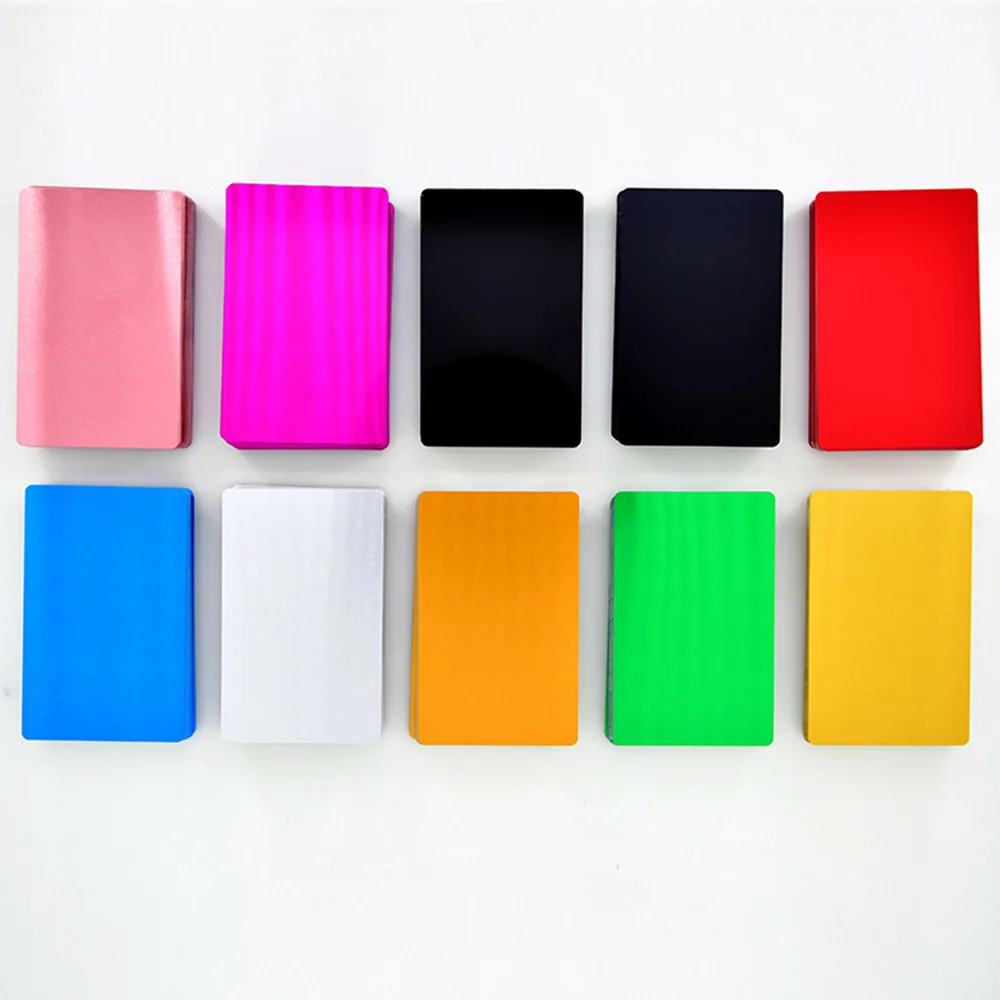 Wholesale  CNC Engraving  Laser Logo Printing 50 Pcs/Set Blank Material Aluminum Metal Business Cards