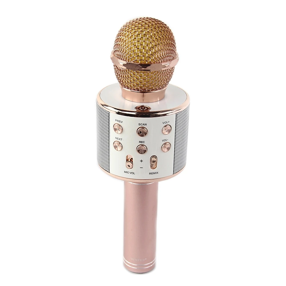 Zooming Professional bt karaoke wireless music microphone metal mike mic
