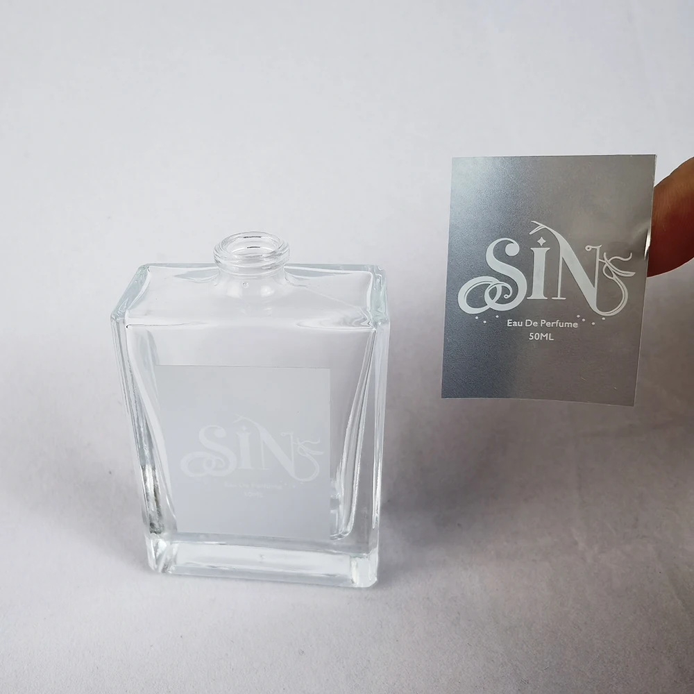 Custom Glossy Perfume Label Design  for Modern Perfume Bottles