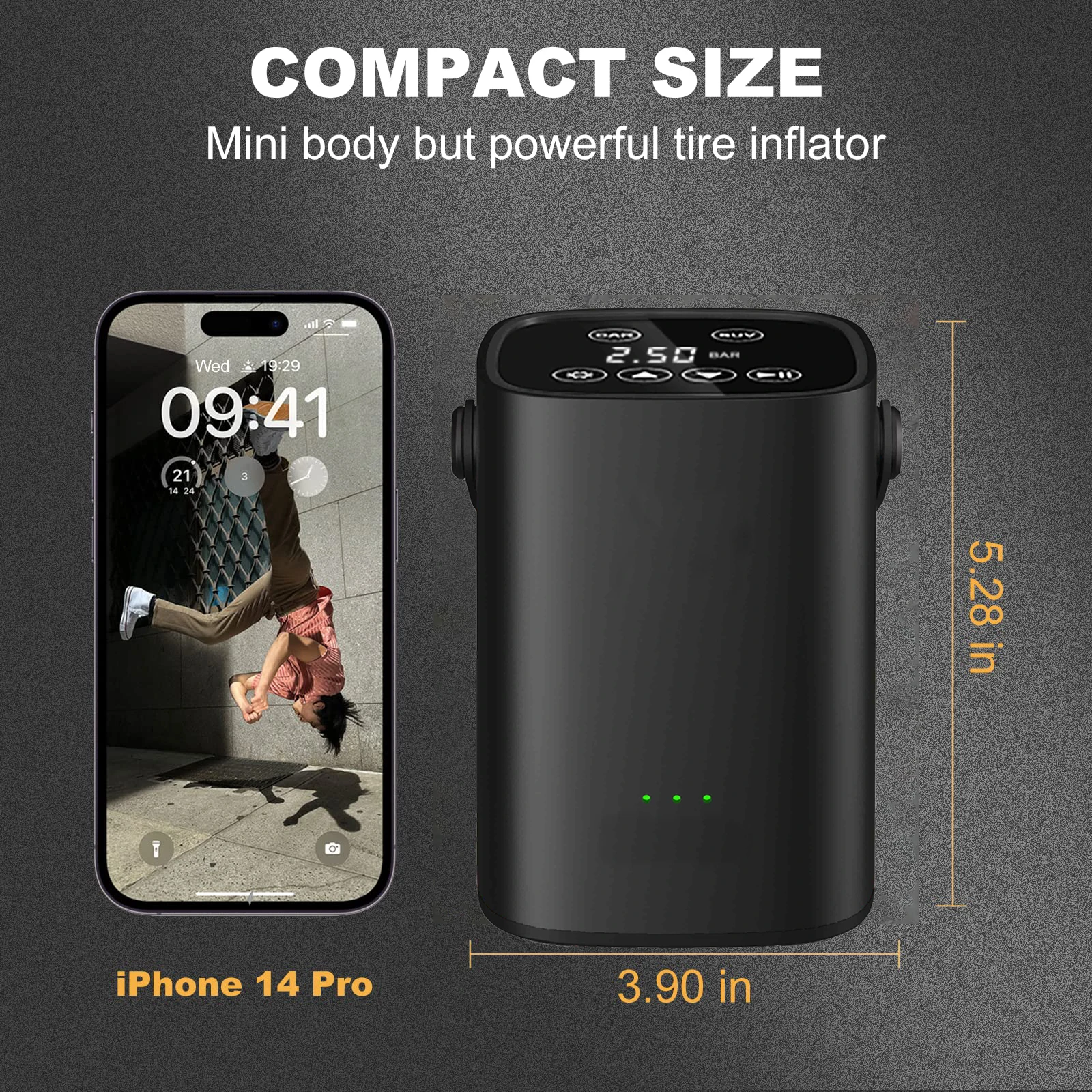 new DC 12 volt waterproof portable automatic 150PSI tyre inflator car air compressor car tire inflate with bullet box