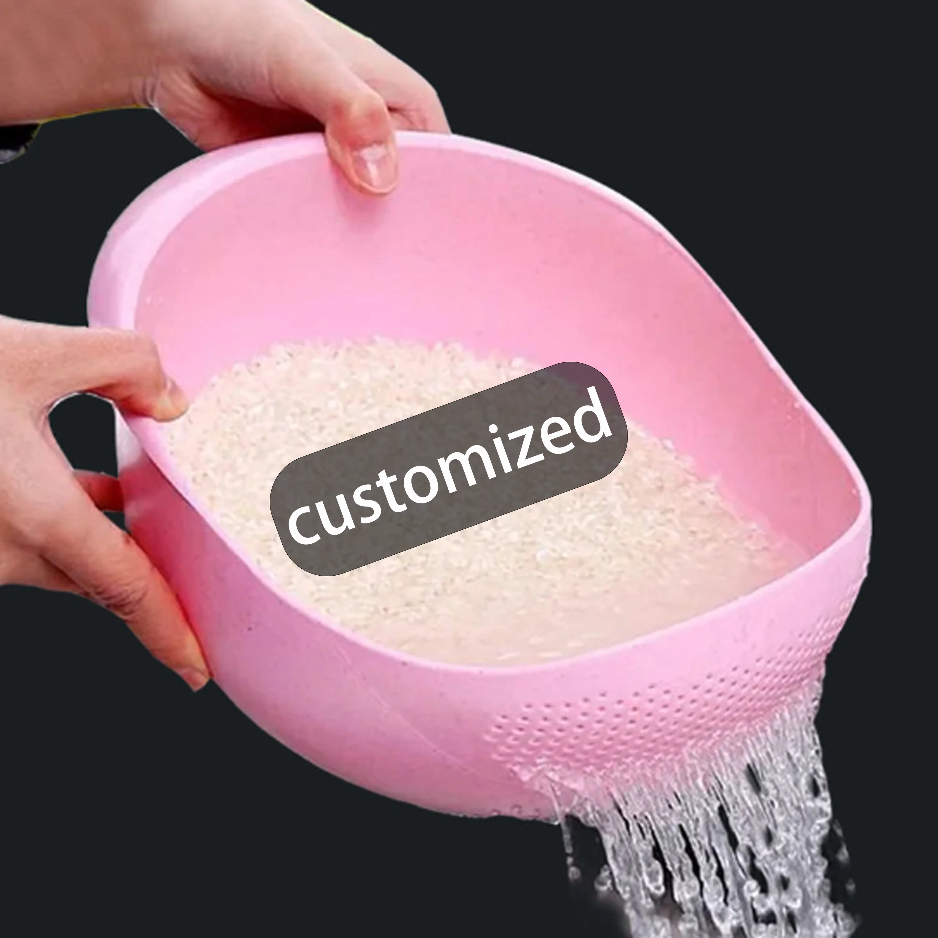 Kitchen Tools Accessories Rice Washing Strainer Filter Basket Colander Sieve Fruit Vegetable Bowl Drainer Cleaning Gadgets Food