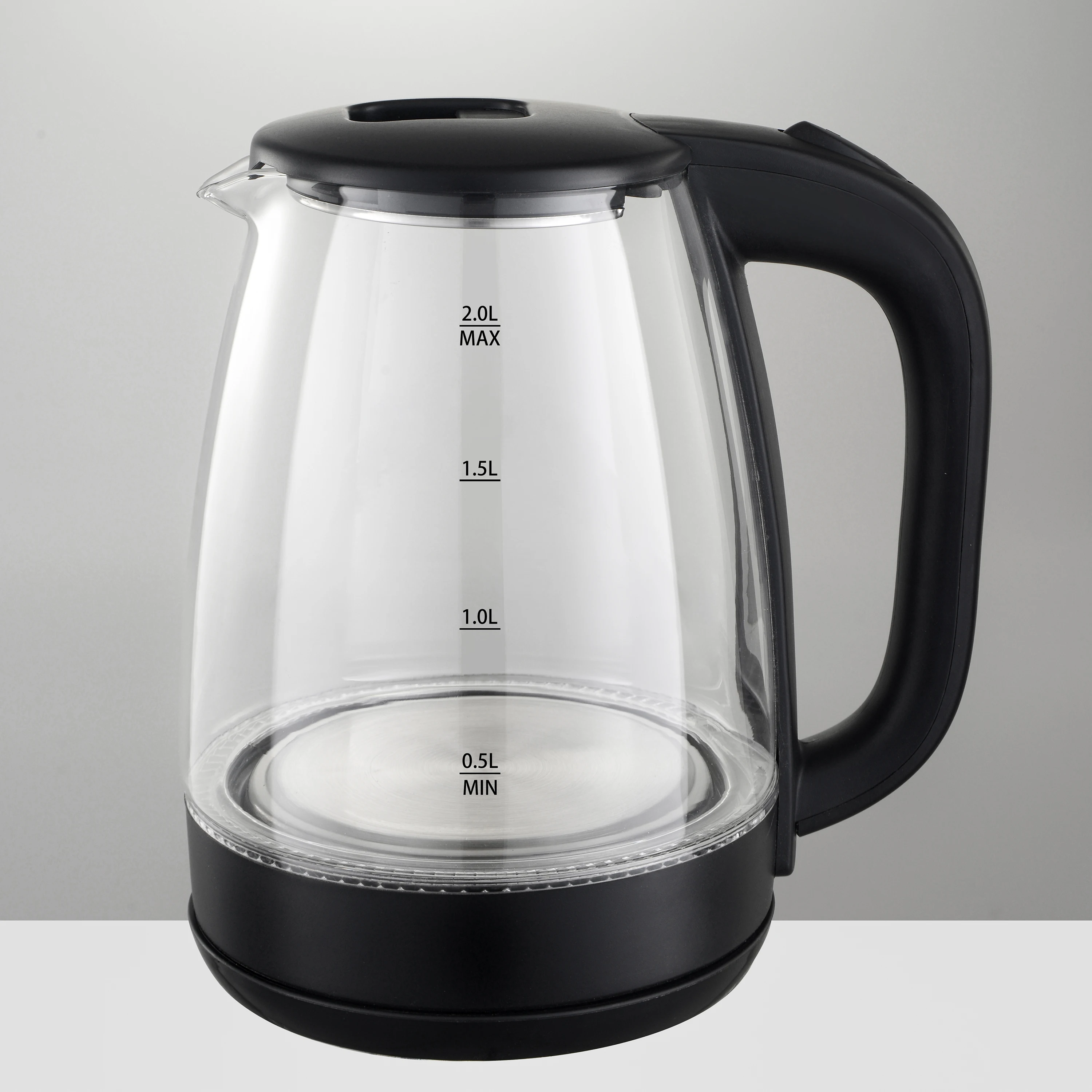 New arrival glass electric ketle with 360 degree rotation base 1.8L