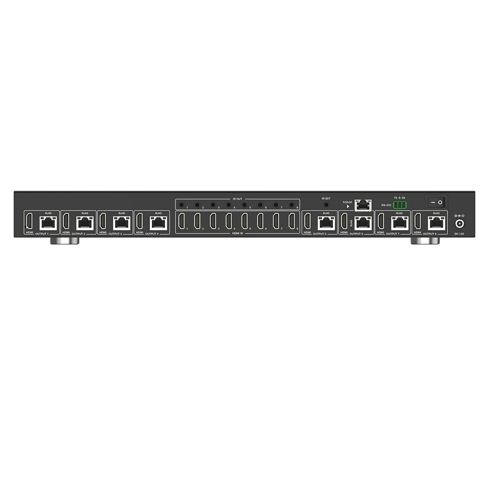 18Gbps 8x8 HDMI Matrix can connect 8 HDMI sources to 16 displays