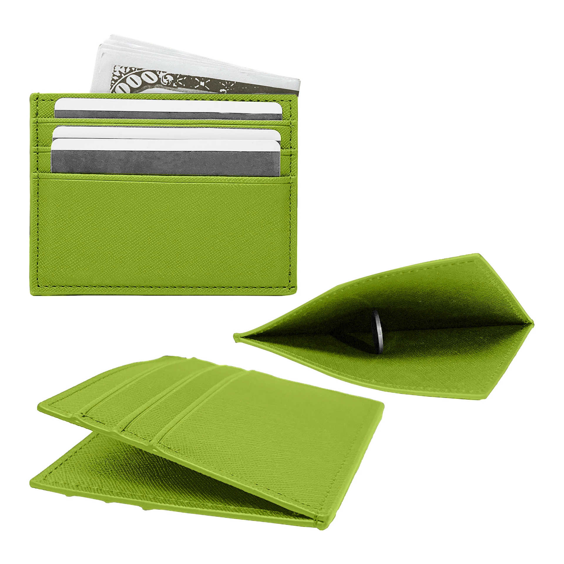Custom Premium Products Dropship Wholesale Italian Leather RFID Blocking Pu Leather Card Holder Sleeve