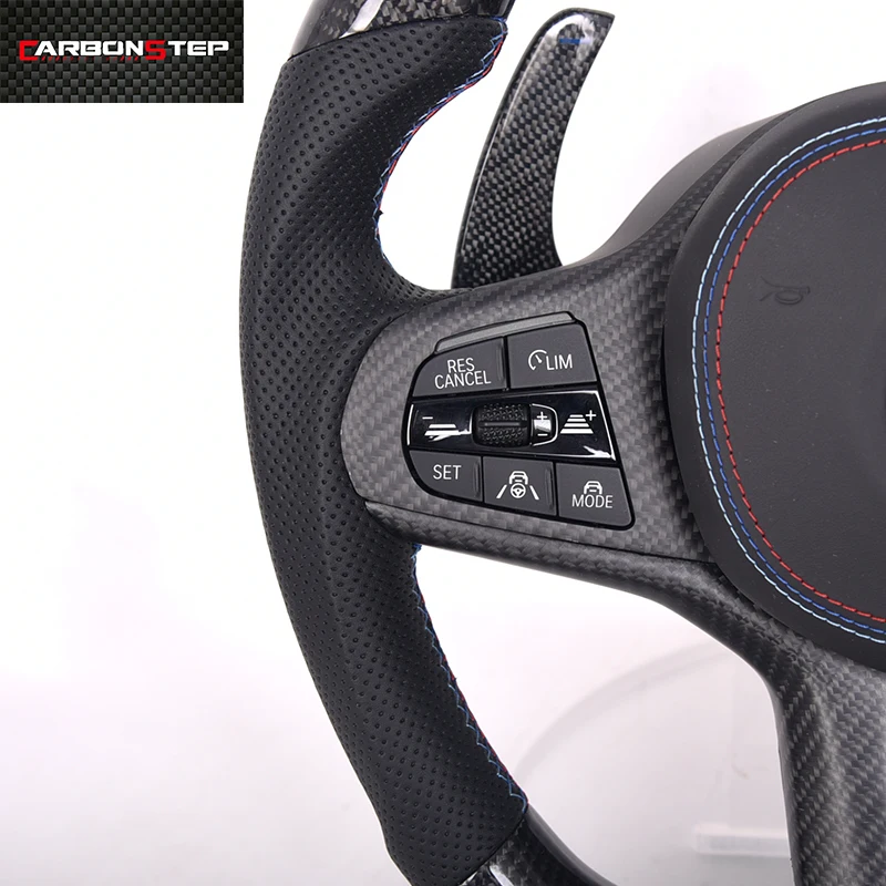 LED Carbon Fiber Steering Wheel For BMW G20 G28 G30 G38 G32 G11 G12 G01 G02 G05 G06 G07 G08 G14 G15 X3M X4M X5M X6M M3 M4 M5 M8
